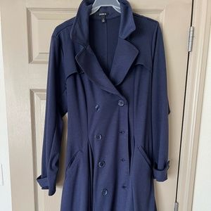 Navy Trench Coat Style Jacket